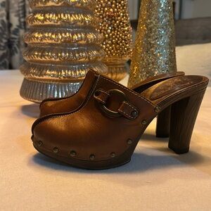 Mia y2k leather clog mules